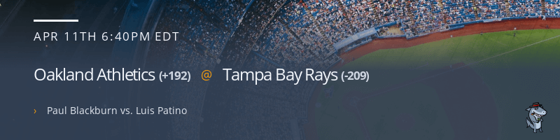 Oakland Athletics @ Tampa Bay Rays - April 11, 2022