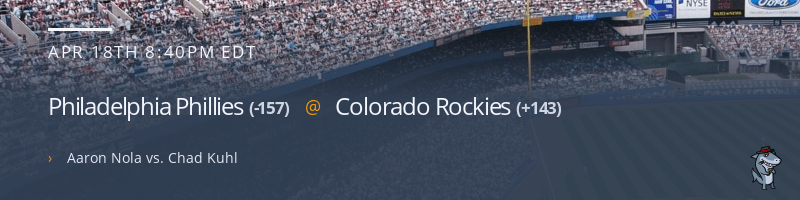 Philadelphia Phillies @ Colorado Rockies - April 18, 2022