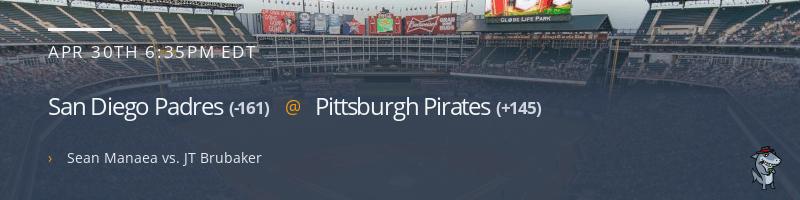 San Diego Padres @ Pittsburgh Pirates - April 30, 2022