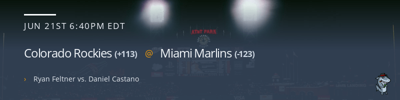 Colorado Rockies @ Miami Marlins - June 21, 2022