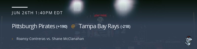 Pittsburgh Pirates @ Tampa Bay Rays - June 26, 2022