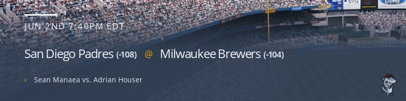 San Diego Padres @ Milwaukee Brewers - June 2, 2022