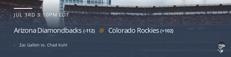 Arizona Diamondbacks @ Colorado Rockies - July 3, 2022