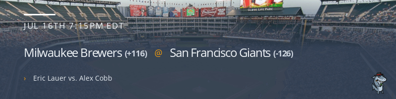 Milwaukee Brewers @ San Francisco Giants - July 16, 2022