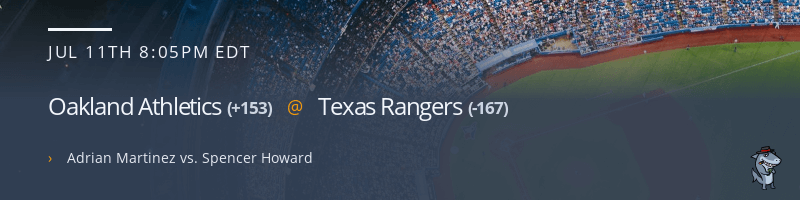 Oakland Athletics @ Texas Rangers - July 11, 2022