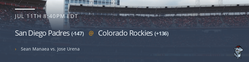 San Diego Padres @ Colorado Rockies - July 11, 2022