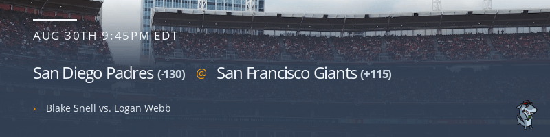 San Diego Padres @ San Francisco Giants - August 30, 2022