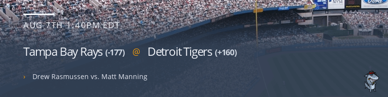 Tampa Bay Rays @ Detroit Tigers - August 7, 2022