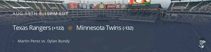 Texas Rangers @ Minnesota Twins - August 19, 2022