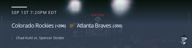 Colorado Rockies @ Atlanta Braves - September 1, 2022