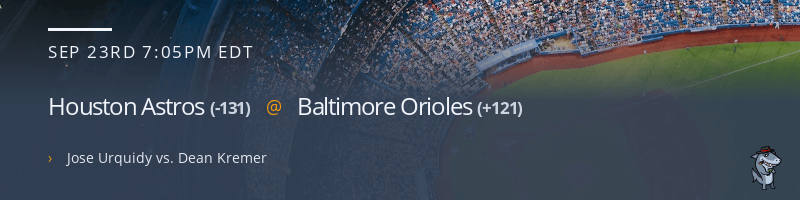 Houston Astros @ Baltimore Orioles - September 23, 2022