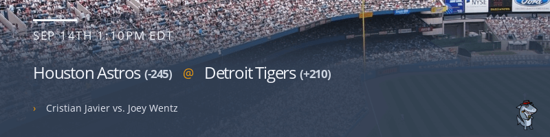 Houston Astros @ Detroit Tigers - September 14, 2022