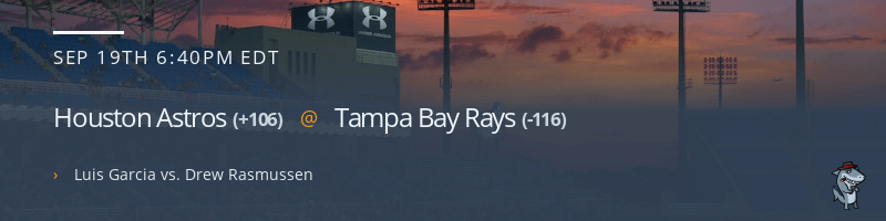 Houston Astros @ Tampa Bay Rays - September 19, 2022