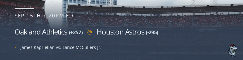 Oakland Athletics @ Houston Astros - September 15, 2022