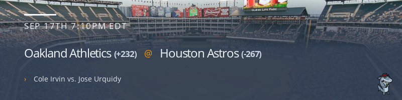 Oakland Athletics @ Houston Astros - September 17, 2022