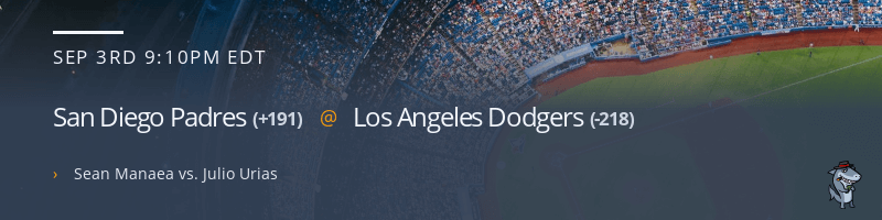 San Diego Padres @ Los Angeles Dodgers - September 3, 2022