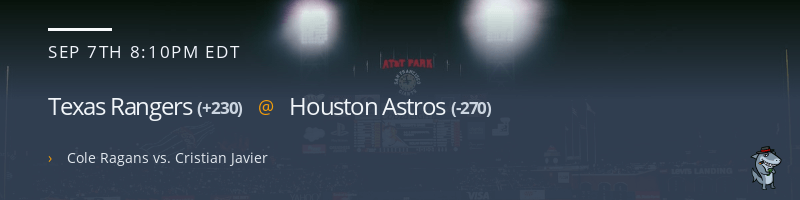 Texas Rangers @ Houston Astros - September 7, 2022