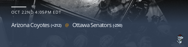 Arizona Coyotes vs. Ottawa Senators - October 22, 2022