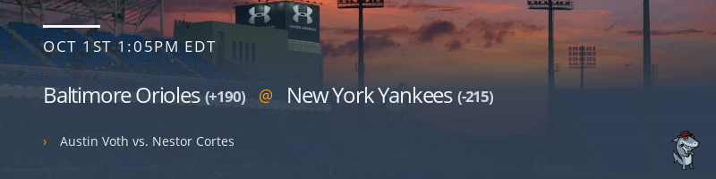 Baltimore Orioles @ New York Yankees - October 1, 2022