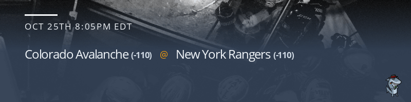 Colorado Avalanche vs. New York Rangers - October 25, 2022