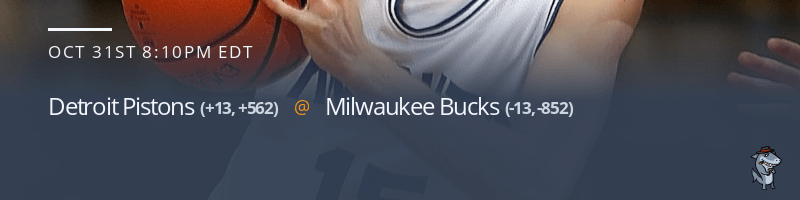 Detroit Pistons vs. Milwaukee Bucks - October 31, 2022