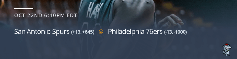 San Antonio Spurs vs. Philadelphia 76ers - October 22, 2022