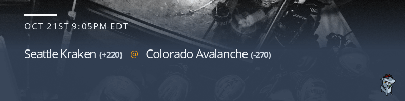 Seattle Kraken vs. Colorado Avalanche - October 21, 2022