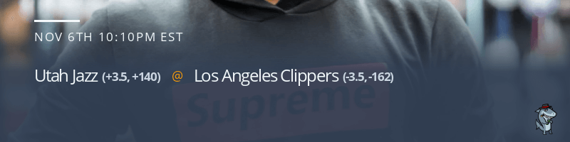 Utah Jazz vs. Los Angeles Clippers - November 6, 2022