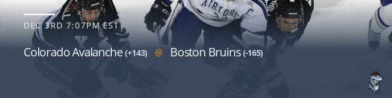 Colorado Avalanche vs. Boston Bruins - December 3, 2022