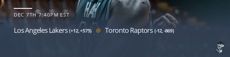 Los Angeles Lakers vs. Toronto Raptors - December 7, 2022