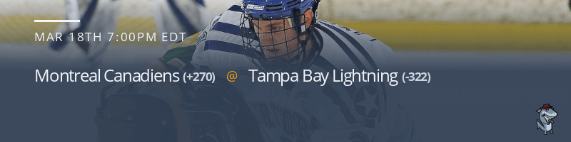 Montreal Canadiens vs. Tampa Bay Lightning - March 18, 2023