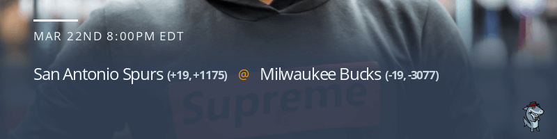 San Antonio Spurs vs. Milwaukee Bucks - March 22, 2023