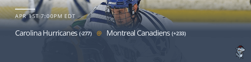 Carolina Hurricanes vs. Montreal Canadiens - April 1, 2023