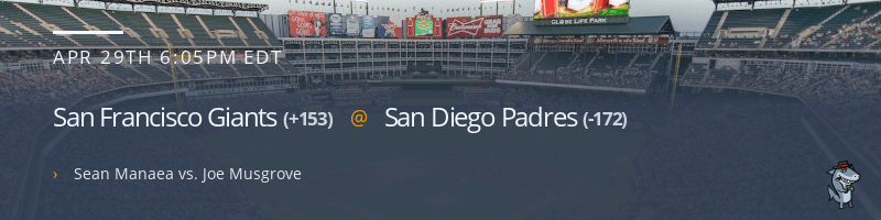 San Francisco Giants @ San Diego Padres - April 29, 2023