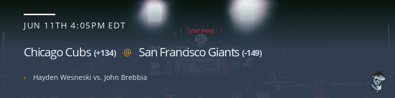 Chicago Cubs @ San Francisco Giants - June 11, 2023