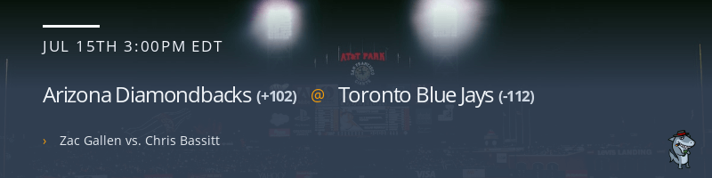 Arizona Diamondbacks @ Toronto Blue Jays - July 15, 2023