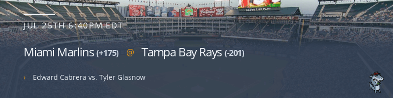 Miami Marlins @ Tampa Bay Rays - July 25, 2023